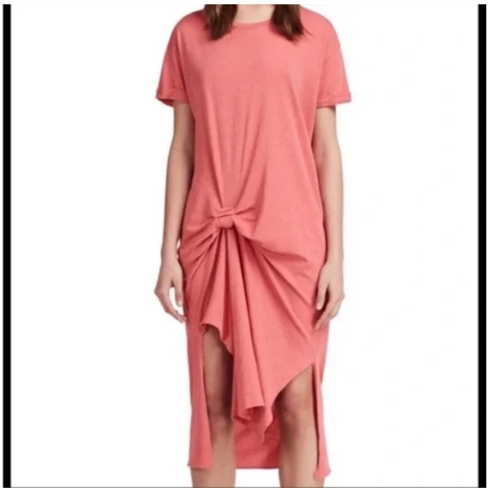 All Saints Knot-Front Midi Dress